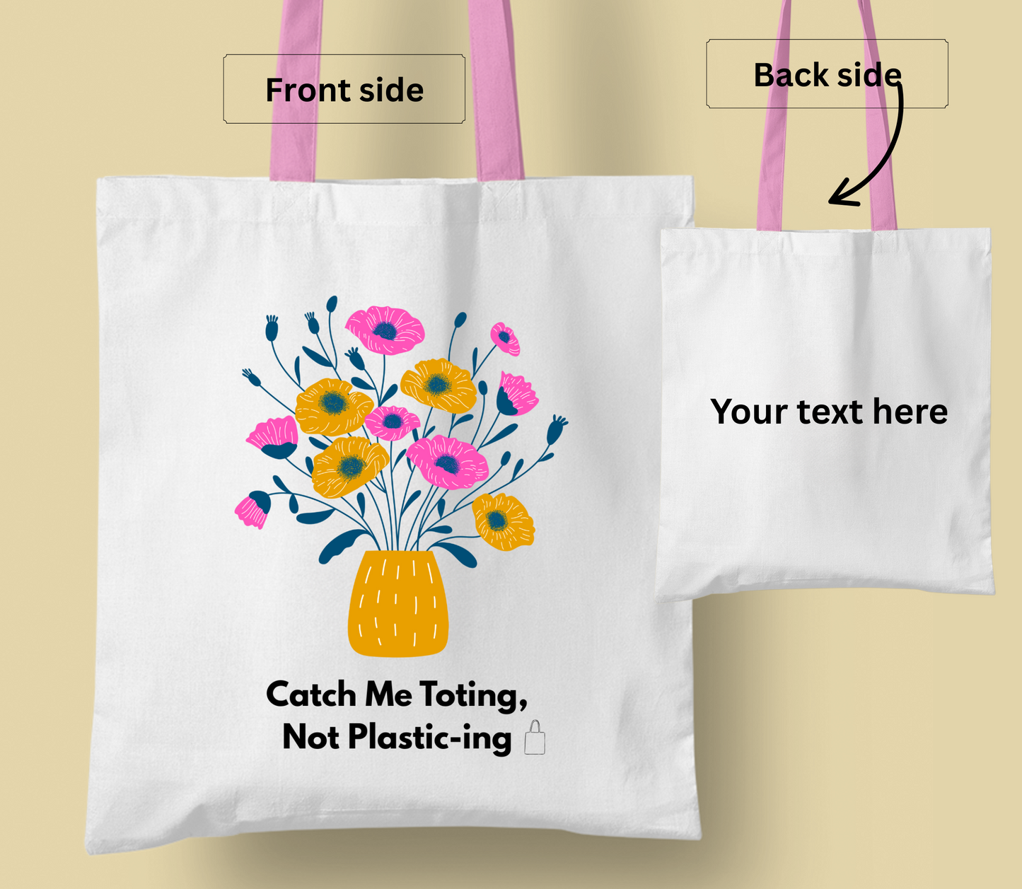 Best seller! Personalised tote bag, casual tote your own tote, shopping bag, Gregory bag