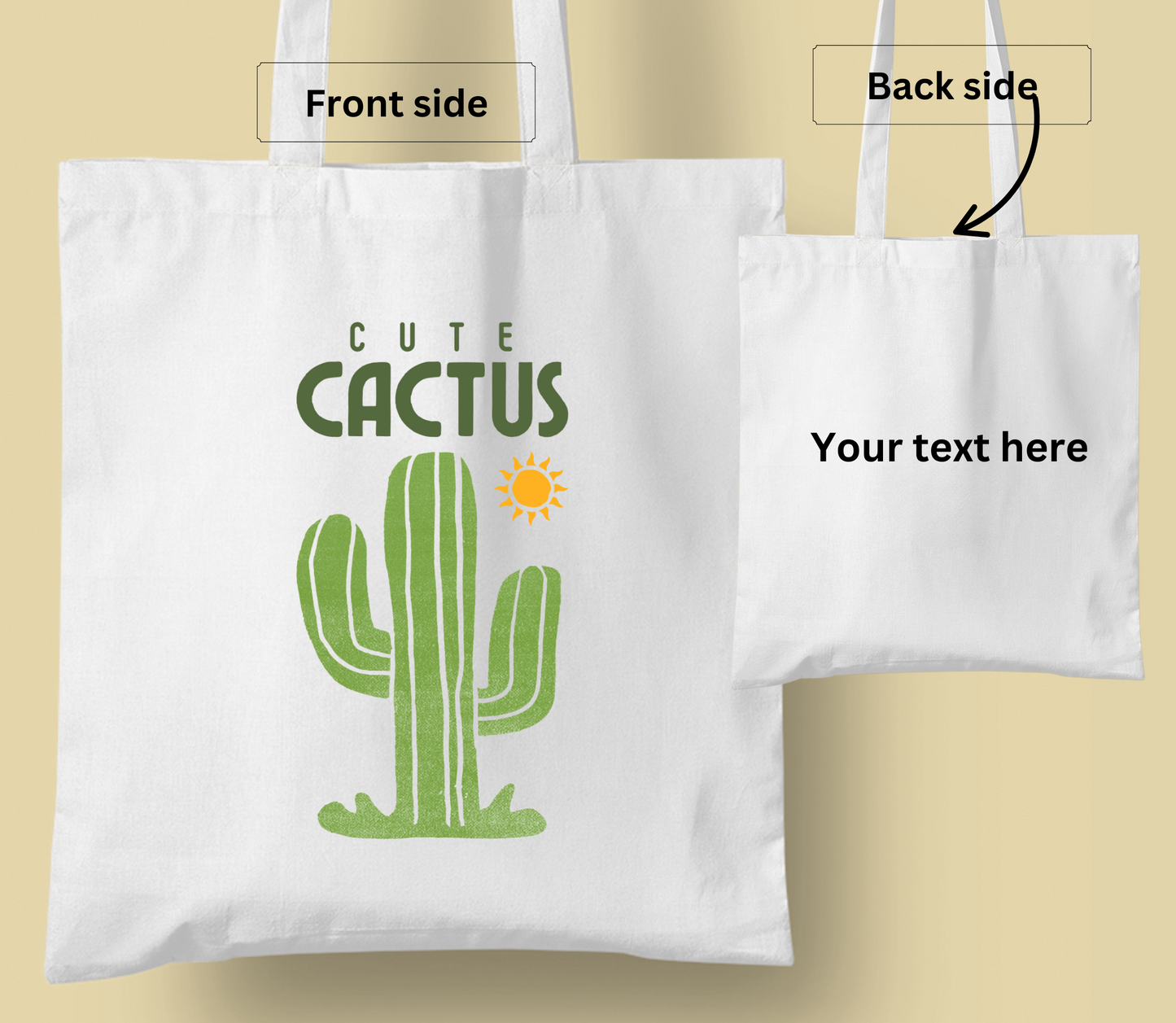Best seller! Cute cactus Plants lover collection, Personalised tote bag, casual tote your own tote, shopping bag, Gregory bag