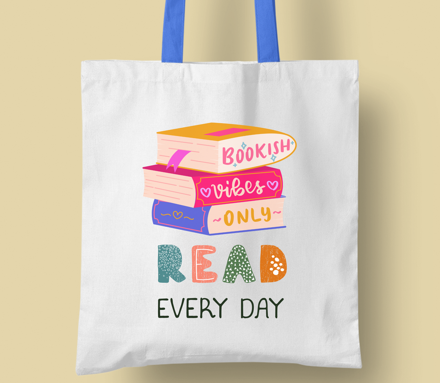 Personalised book club collection tote bag, casual tote your own tote, shopping bag, Gregory bag