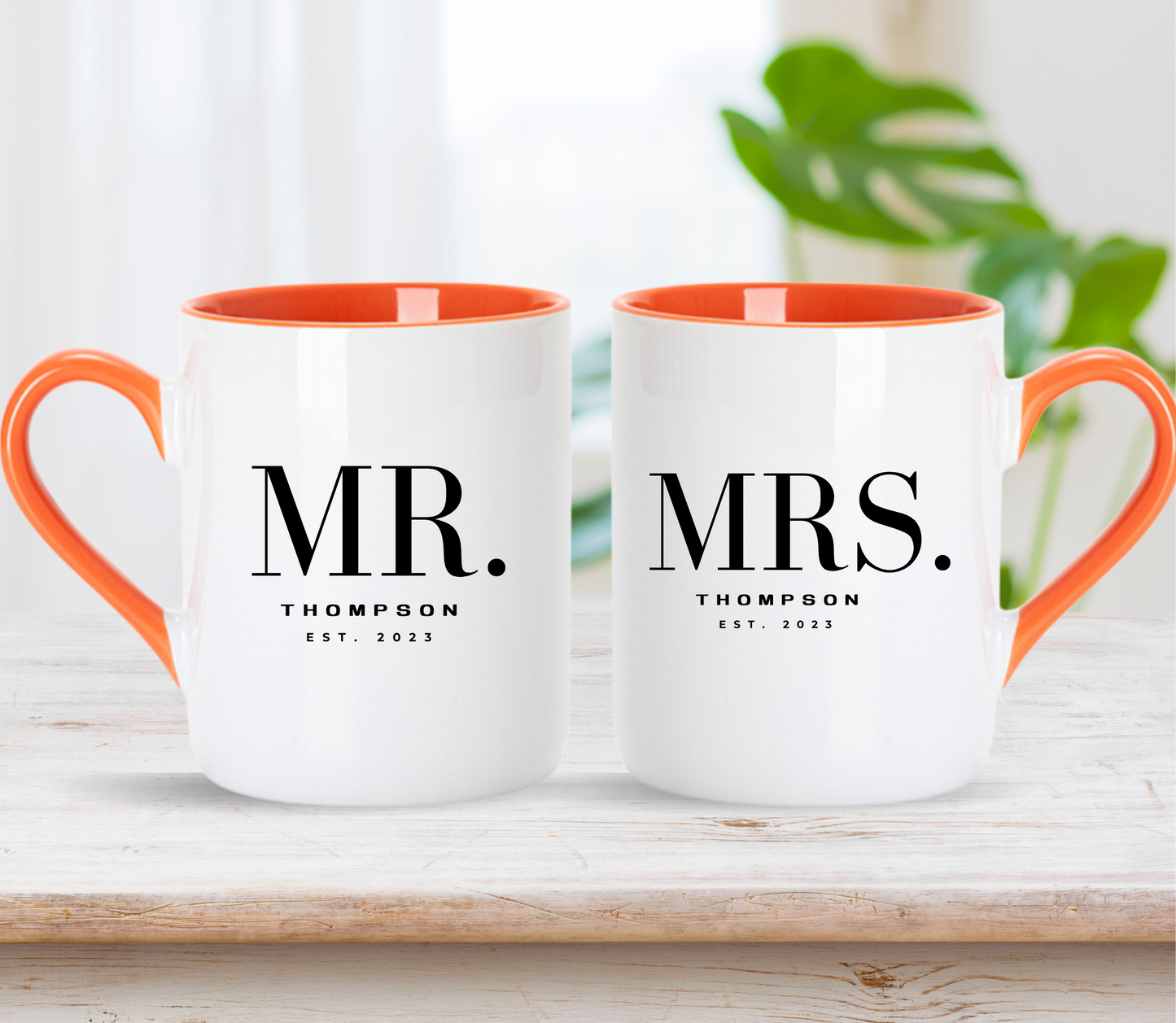 Custom Mr. and Mrs. Matching Mugs: Personalized Couple Gift, Anniversary gift, wedding gift