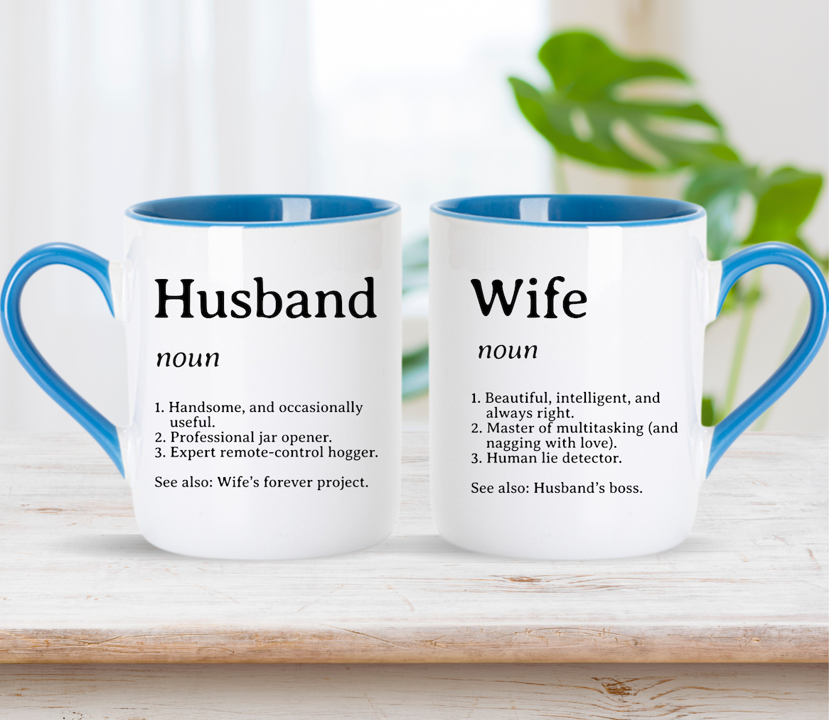 Custom Definition Husband and Wife Dictionary mug