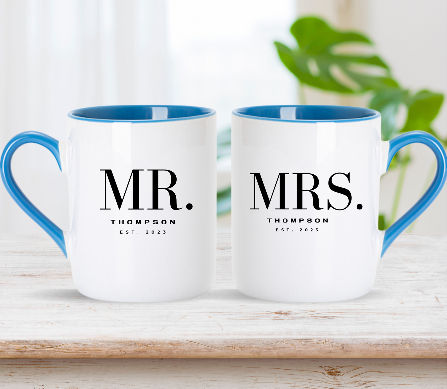 Custom Mr. and Mrs. Matching Mugs: Personalized Couple Gift, Anniversary gift, wedding gift