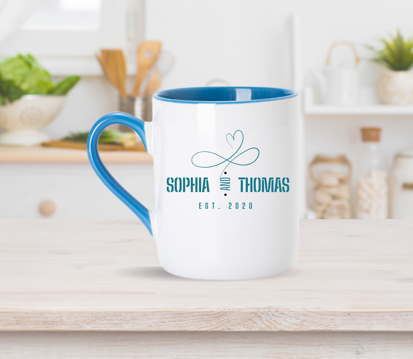 Personalised couple anniversary mug