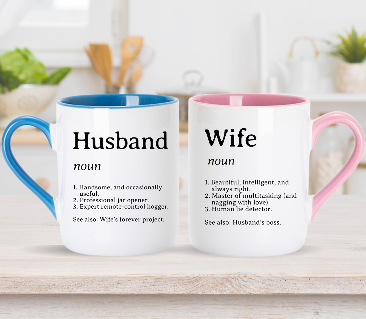 Custom Definition Husband and Wife Dictionary mug