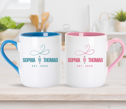 Personalised couple anniversary mug