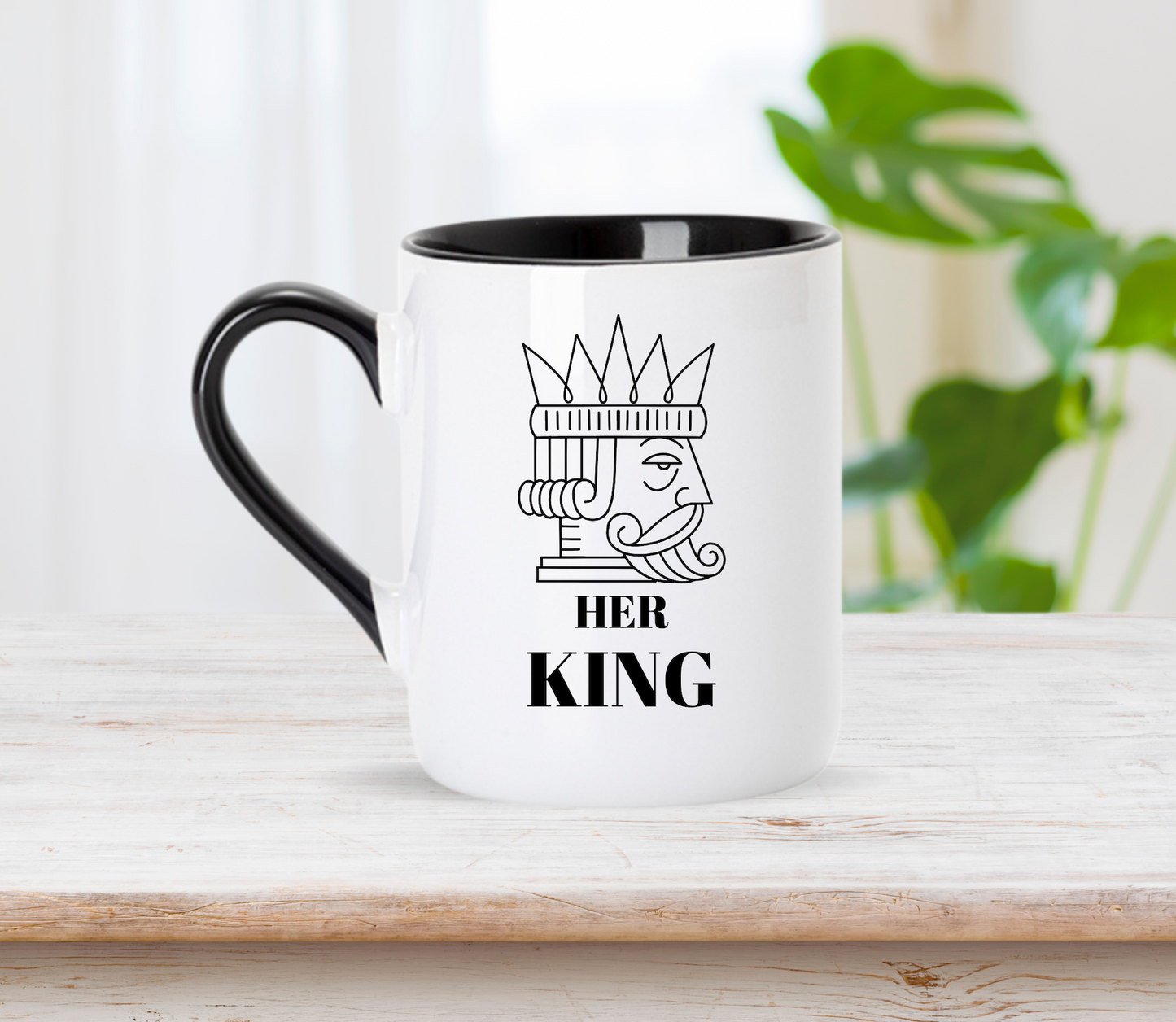 Custom King and Queen Matching Mugs: Personalized Couple Gift