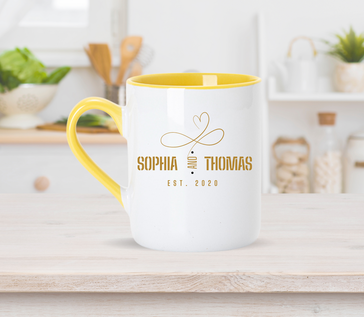 Personalised couple anniversary mug
