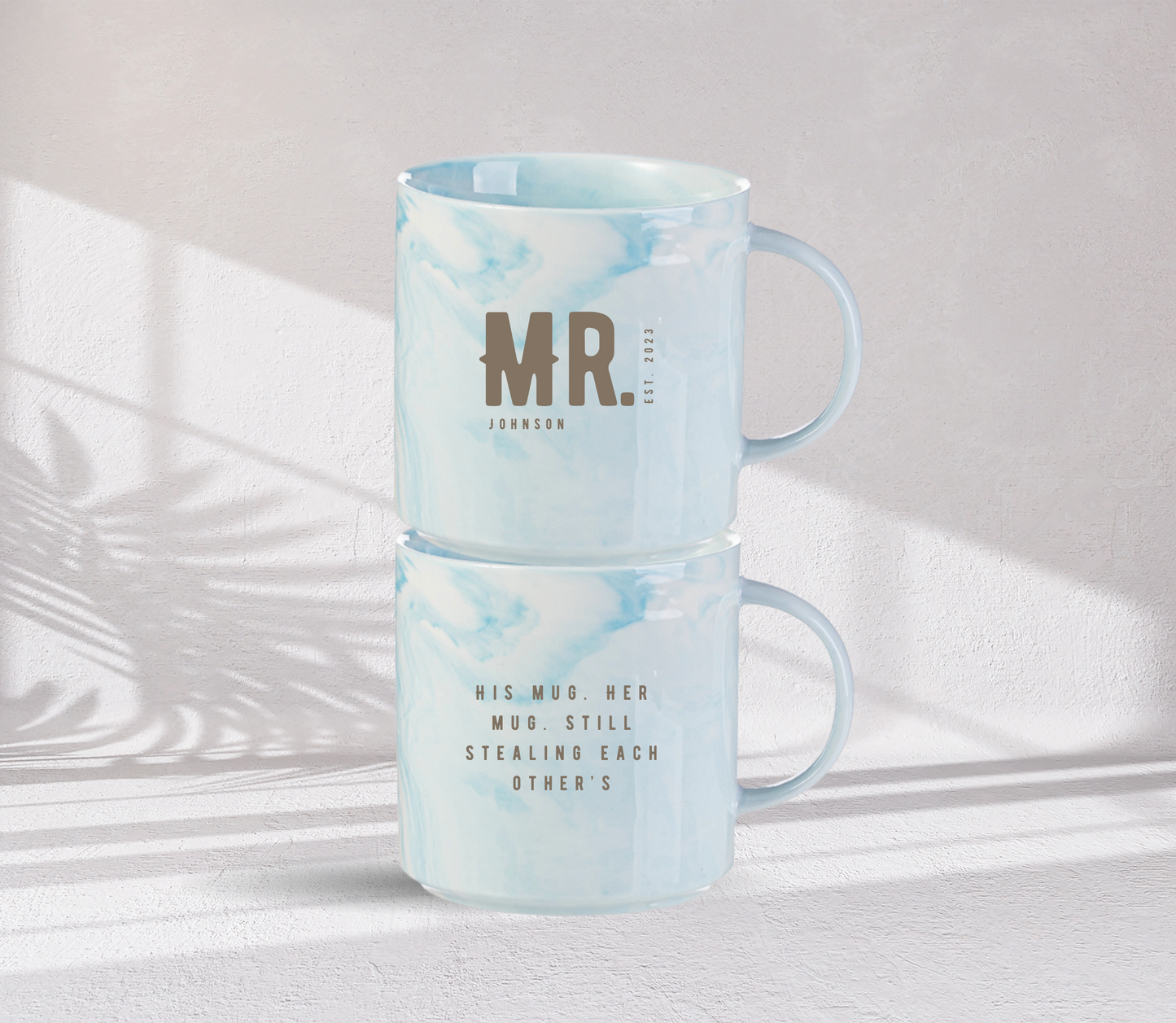 Personalised Mr. and Mrs. Marble Mug