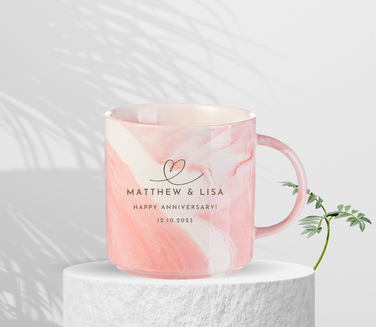 Personalised couple Anniversary Mug