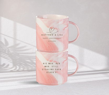 Personalised couple Anniversary Mug