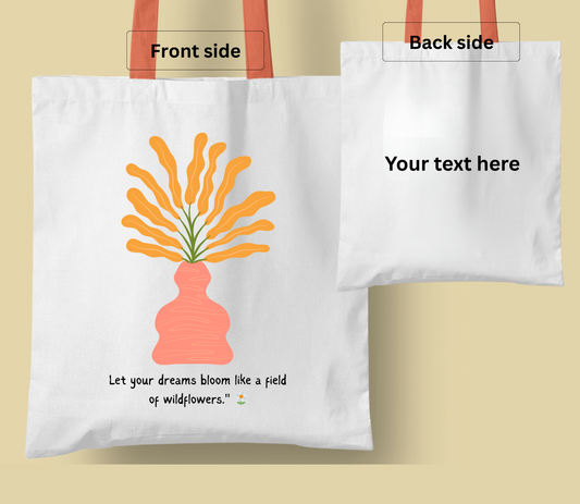 Personalised tote bag, casual tote your own tote, shopping bag, Gregory bag