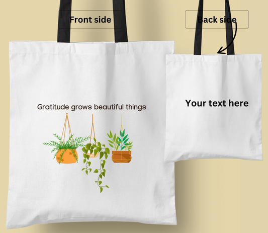 Plants lover collection, Personalised tote bag, casual tote your own tote, shopping bag, Gregory bag