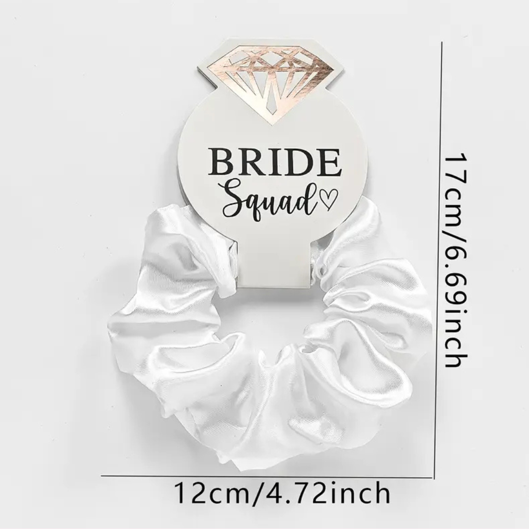 7pcs Wedding Season Soft Elastic Hair Ring, wedding Party Gift Bridesmaid Gift Bride Wedding Party
