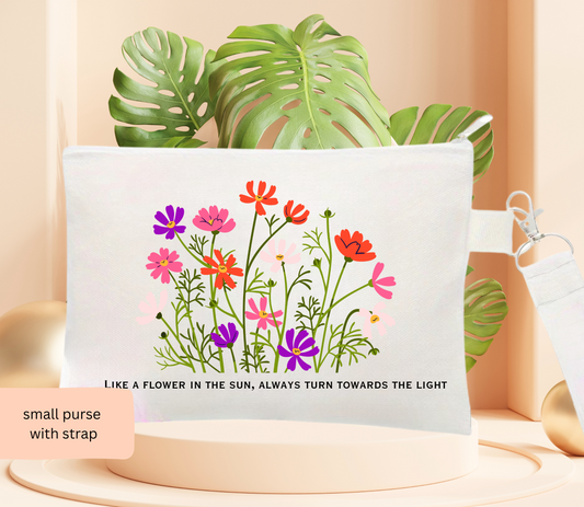 Purse with strap,Cosmetic Bags Multipurpose Makeup Bags, Toiletry Pouch, Zipper Canvas purse,Pencil Bag ,Multi-functional Travel bag