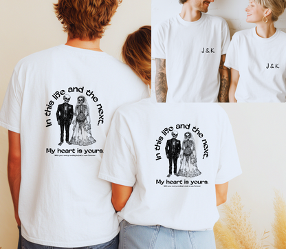 Personalised Couple Anniversary matching Tshirt