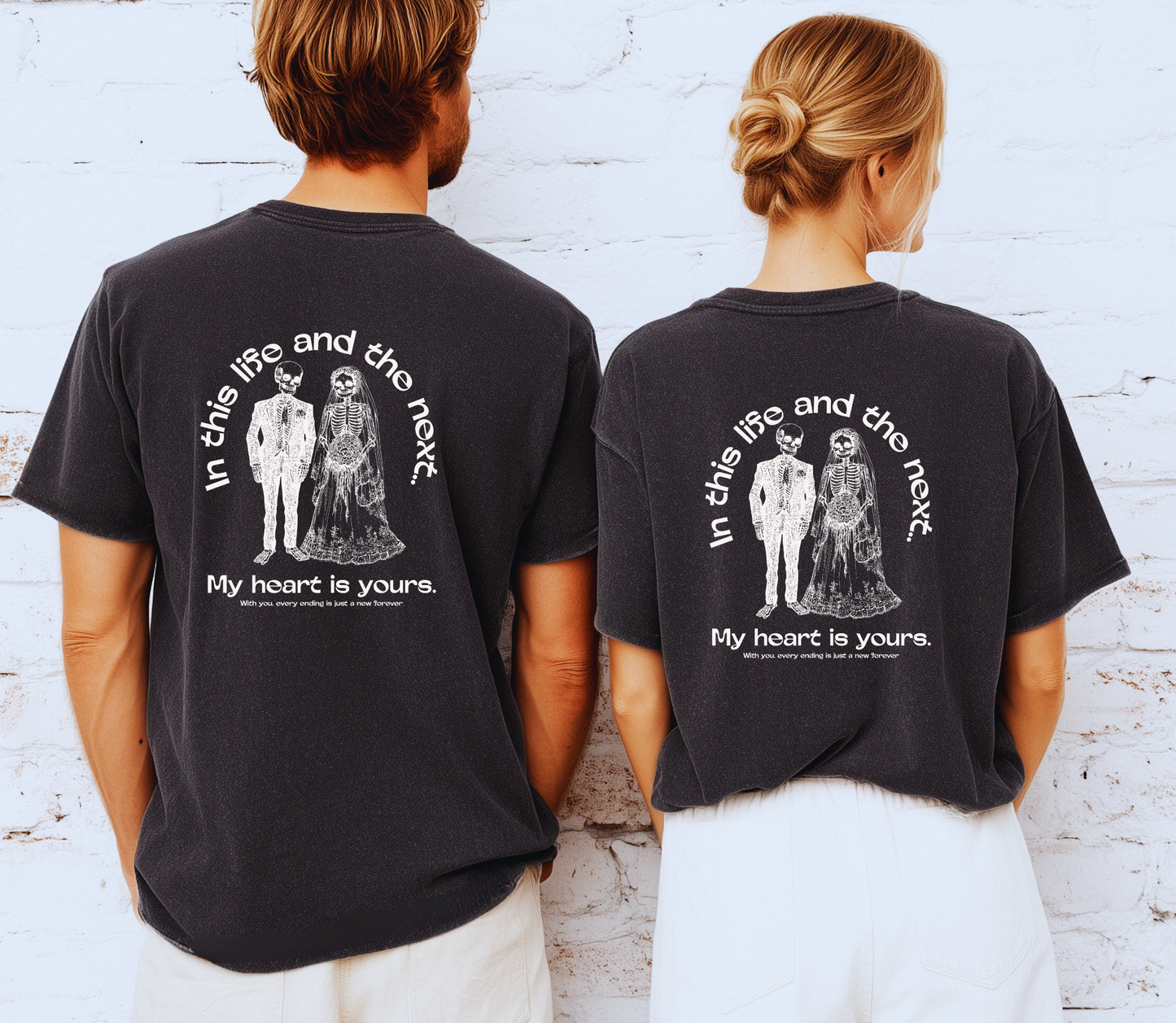 Personalised Couple Anniversary matching Tshirt