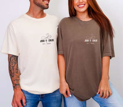 Personalised Couple Anniversary Matching Tshirt