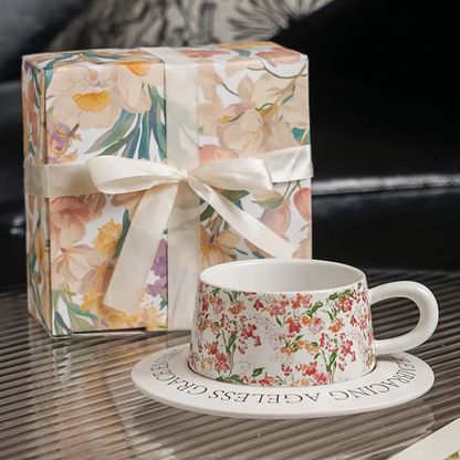 Blooming floral mug set
